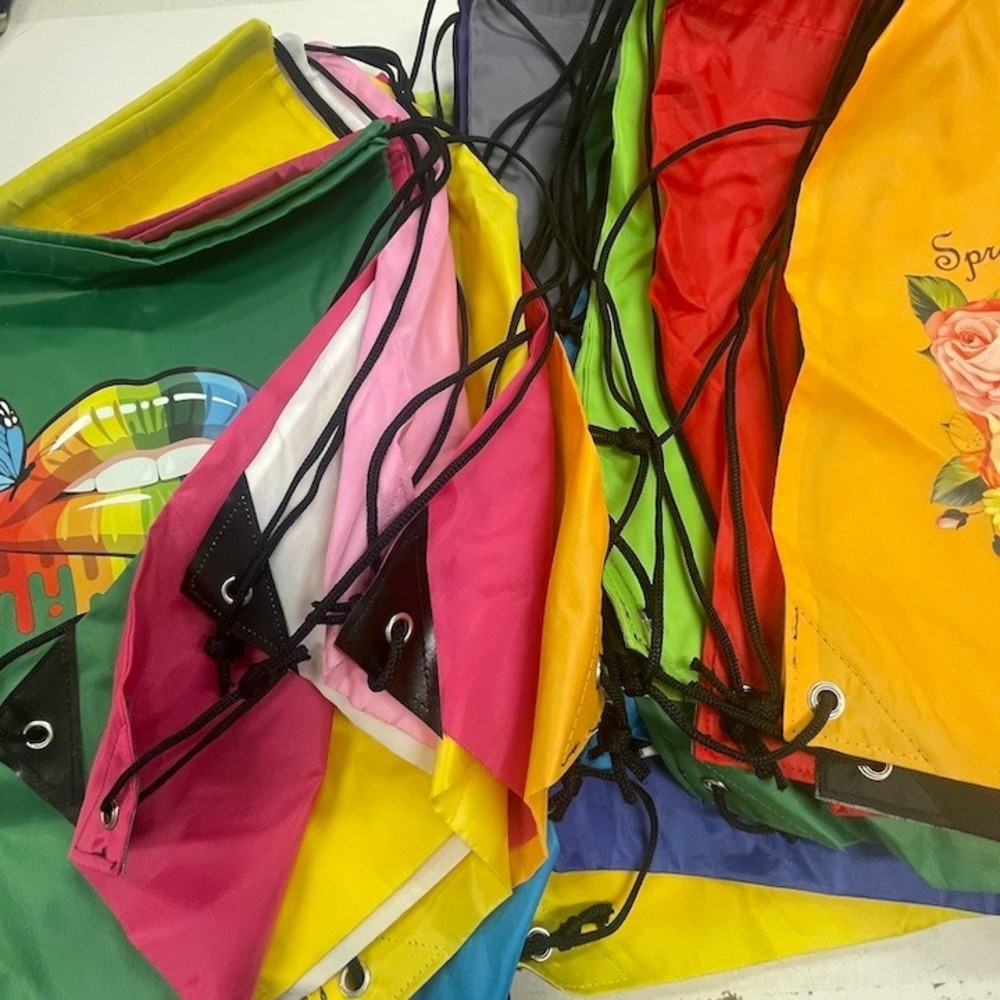 Homeschool Project for Sale 39 Draw‎ String Backs Packs with Iron Ons